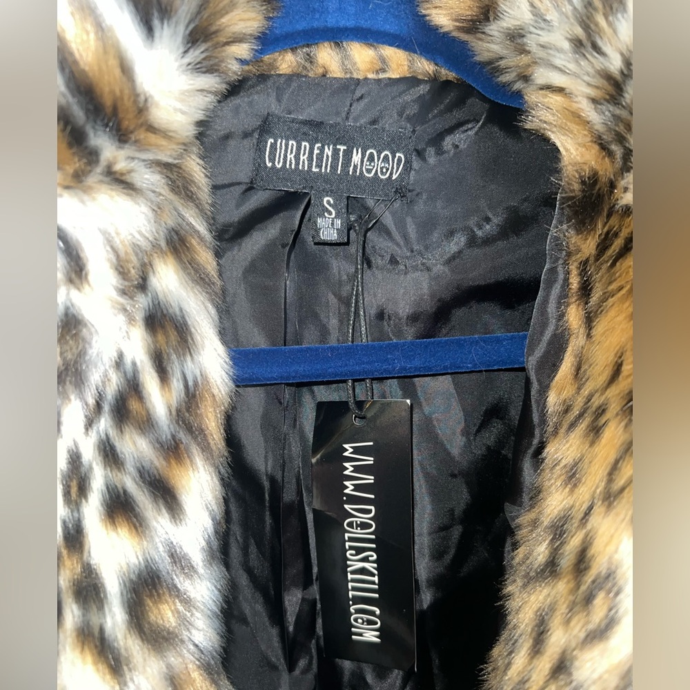 Dolls Kill x Current Mood Wild Patchwork Faux Fur Jacket - Picture 4 of 4